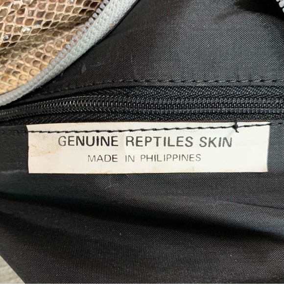 NWT! Exotic HALA Genuine SNAKESKIN Mini CROSS BODY Purse FESTIVAL Swing Pack BAG - Picture 6 of 6